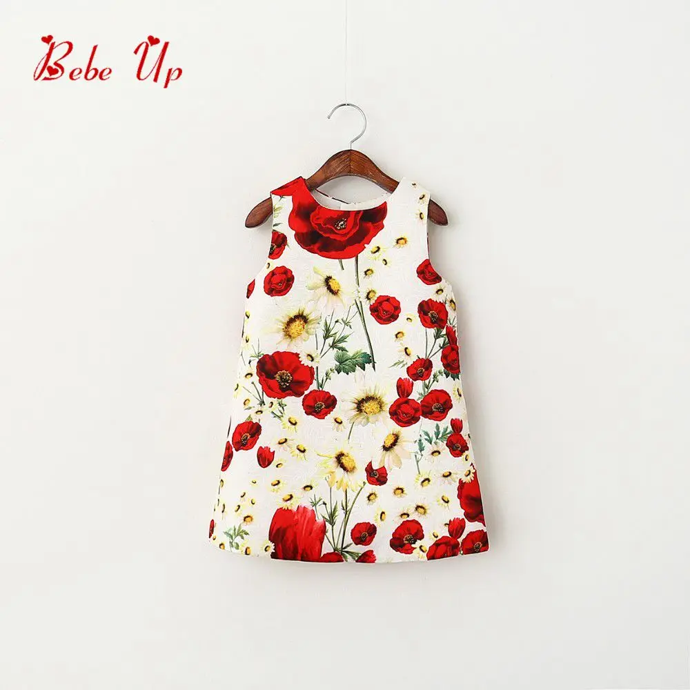 Kids Dresses For Girls Spring Toddler Girl Princess Dress Floral Print Children's Clothing Party Wear A-line Black | Детская одежда