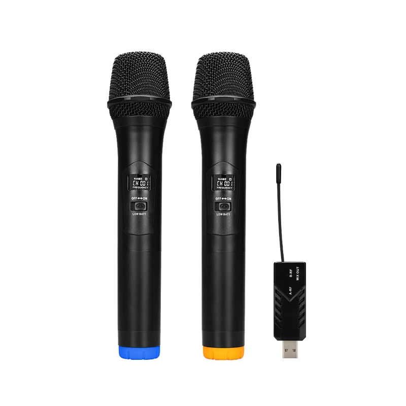 UHF мини двойной Ручной беспроводной микрофон WM 2 Универсальный Mikrofon Master для