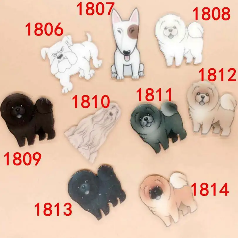 1 шт. мультяшная акриловая брошь в виде животных собак тибетского мастифа значок