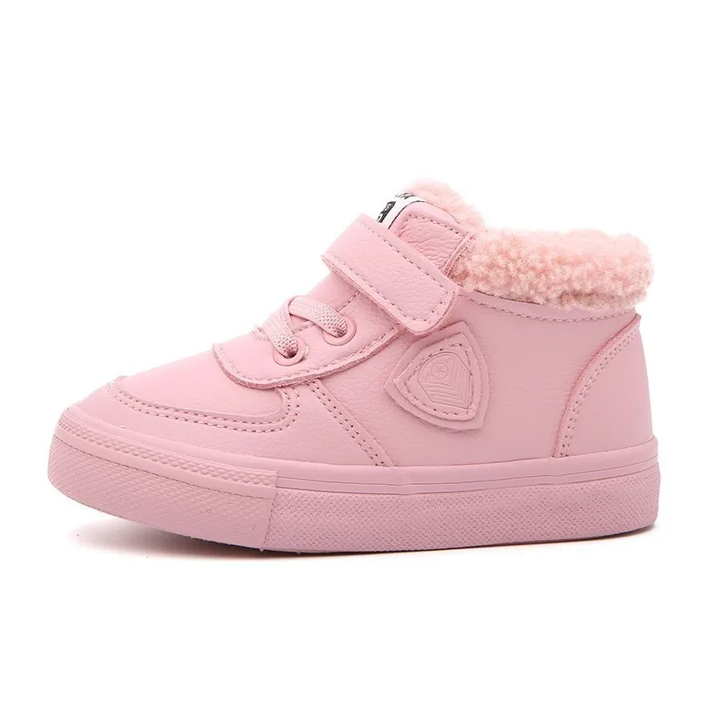 pink Babaya/детская обувь с хлопчатобумажными стельками; Новинка года; зимняя обувь с узором; обувь для девочек из хлопка - Цвет: pink