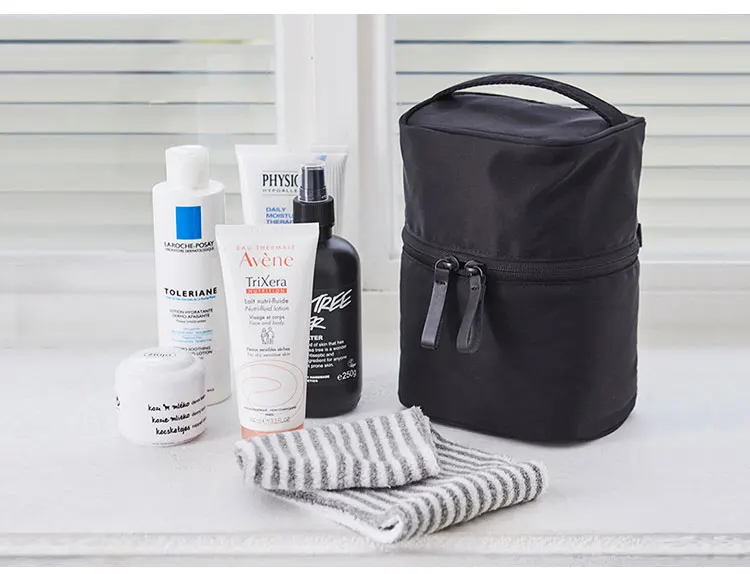 Косметичка для путешествий, женская большая косметичка, женские большие косметички, косметичка, косметичка, чехол-органайзер, нейлоновая переносная черная косметичка 319