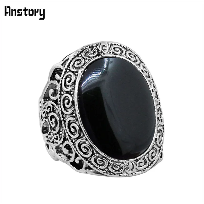 Овальный камень улитка цветок Кольца для Для женщин Винтаж Посмотрите Античная