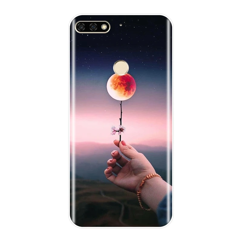Чехол для телефона Huawei Honor 7 8 9 10 Lite мягкий силиконовый чехол накладка со звездой