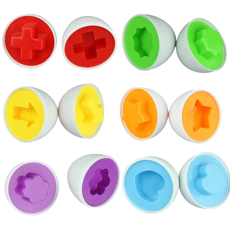 6 шт./компл. Детские яйца обучение по головоломкам Обучающие игрушки 3D смешанные