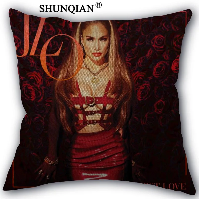 Pillowcase Дженнифер Лопес Подушки Детские случае пользовательские хлопок лен Площадь декоративные Наволочки чехол на молнии 45x45 см одна сторона - Цвет: Pillowcase