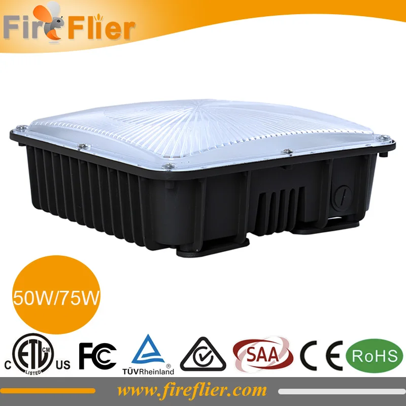 comprar 4pcs C-TICK ETL DLC TUV SAA Led Low Bay Luz Dossel 50w 100w Teto Iluminação Industrial 120w 150w Posto De Gasolina Levou 200watts