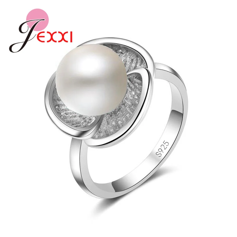 

Fashion 925 Sterling Silver Simple Ring Flower Multicolor Round Big Beads Jewelry Marry Party Christmas Gifts
