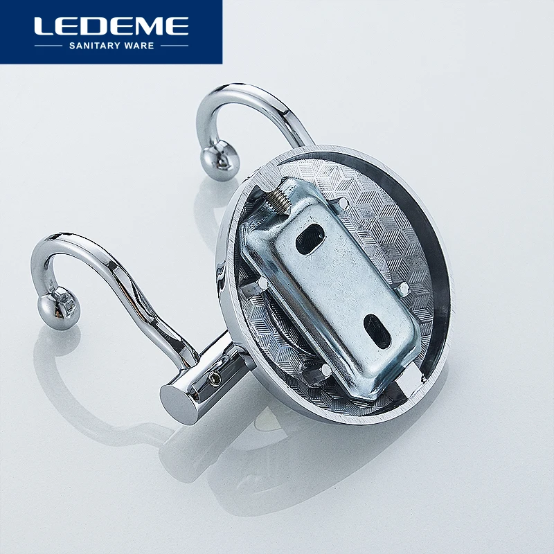 LEDEME хром крючок для халата настенное крепление вешалки шляп дверная вешалка