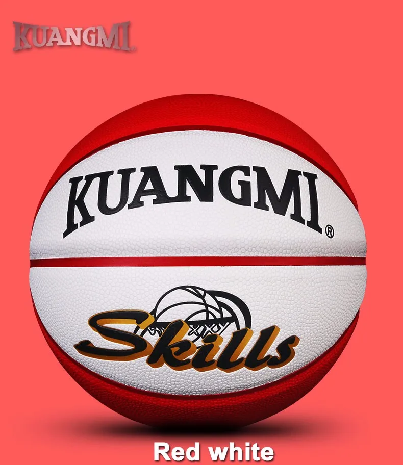 Kuangmi Multicolor Kids Game Basketball Women Men Shooting Trainer Ball Official Size 5 Outdoor Indoor Training Ball Street ball