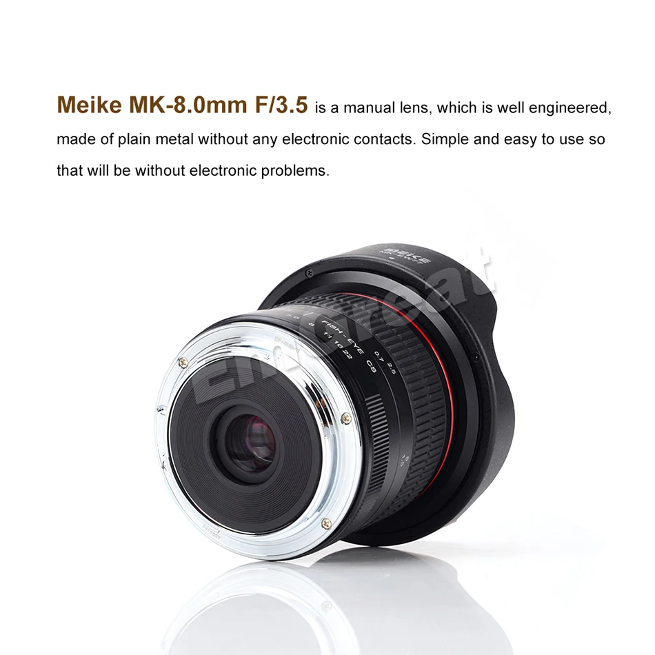 Meike MK-8.0mm F/3,5 объектив фиксированный без зума 8,0 мм ультра широкий Ультра HD F/3,5 Рыбий глаз объектив для Canon/для Nikon DSLR камер 70D 80D