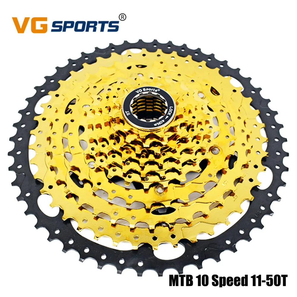MTB велосипед Freewheel 10 скоростей 50 т золотой дорожный велосипед Звездочка cog cdg для Shimano Sram 10 велоцидады 50 т кассета маховик VG Спорт