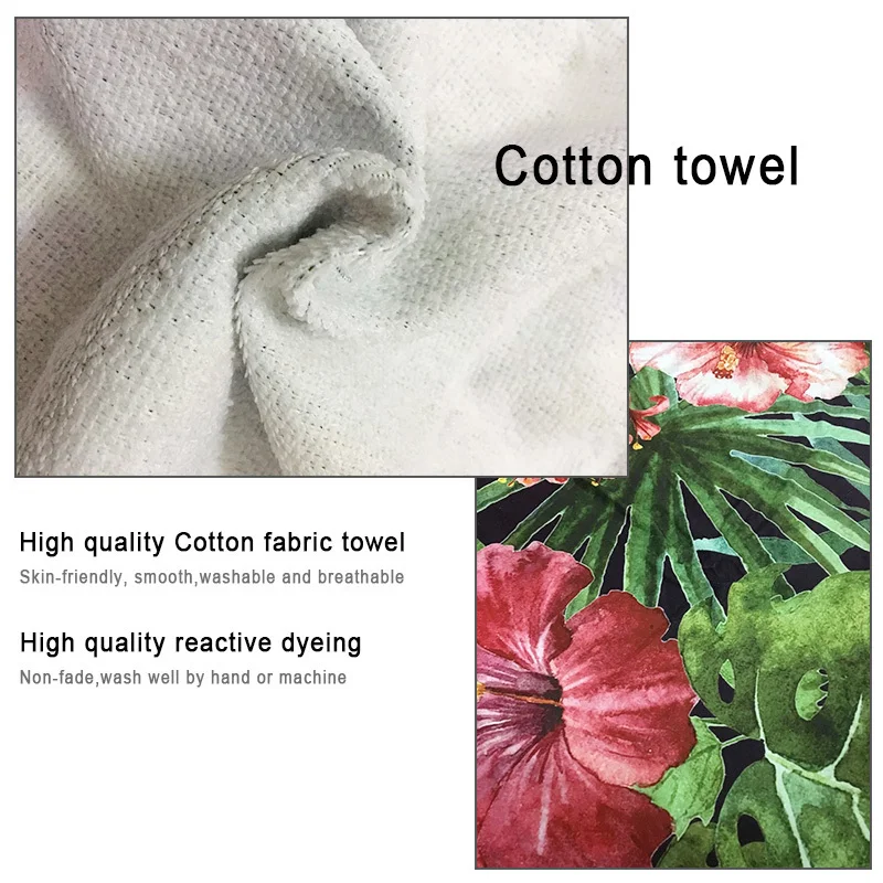 Удобное круглое пляжное полотенце 150 см с принтом попугаев розовый цветок