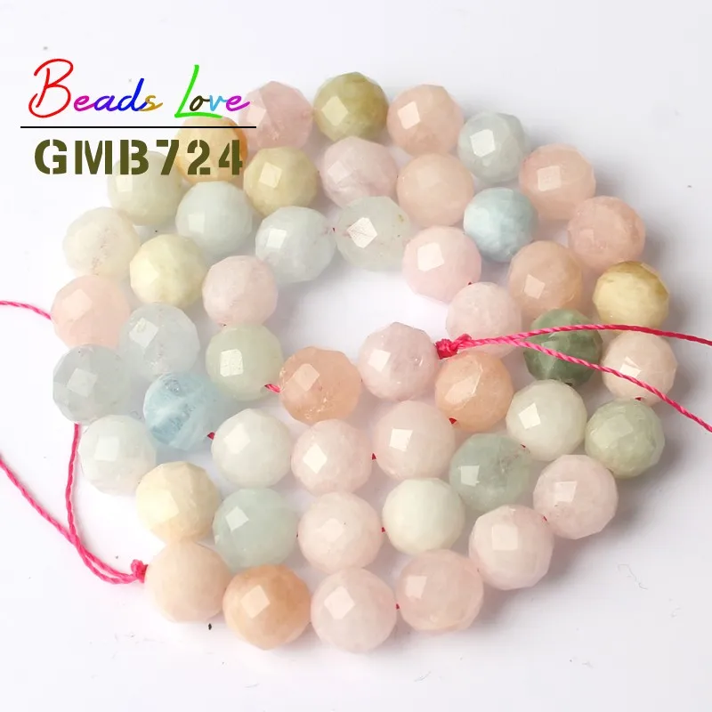 Бусины из натурального камня граненые бусины цветного морганита для