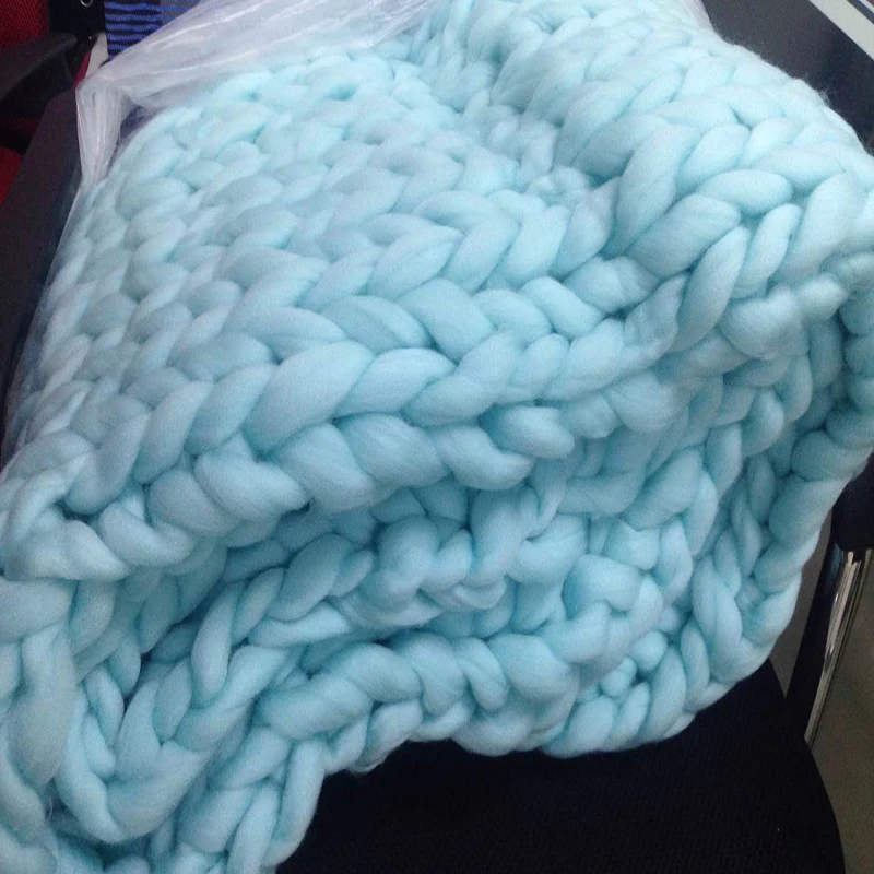 1 шт. шерстяное вязаное одеяло ручной работы|Одеяла| |