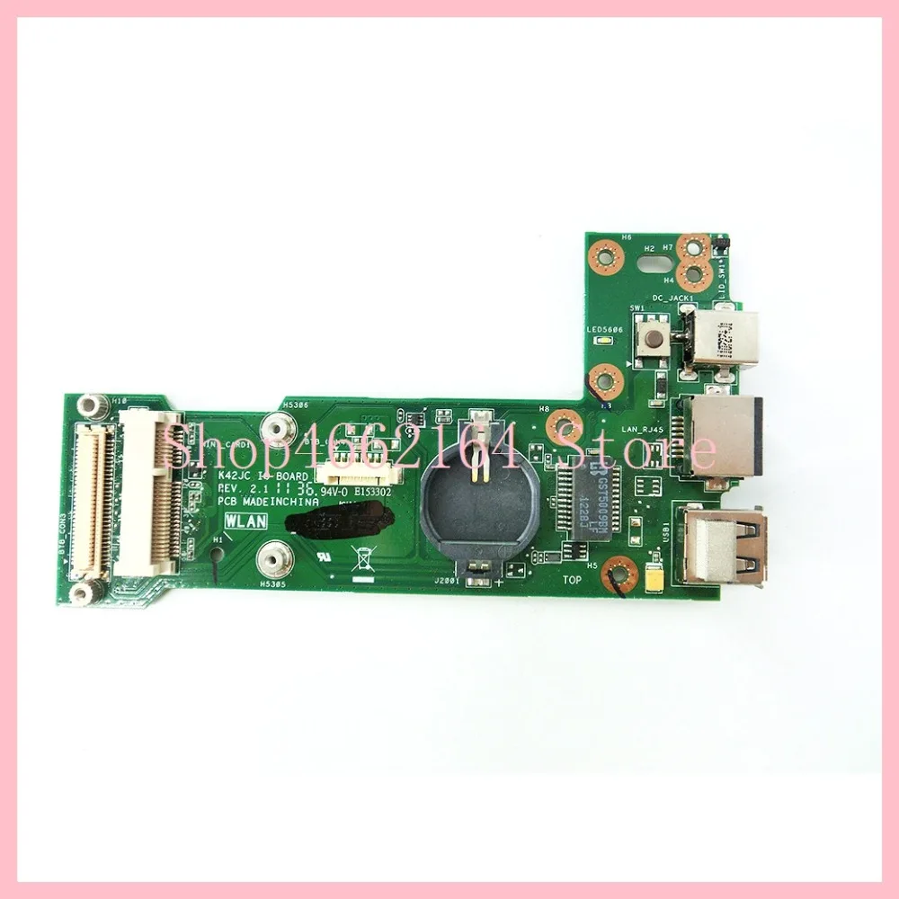 K42JC IO доска REV2.0 REV 2 1 Для ASUS K42J X42J A42J A40J K42JR K42JZ K42JY K42JV Мощность плата питания USB| |