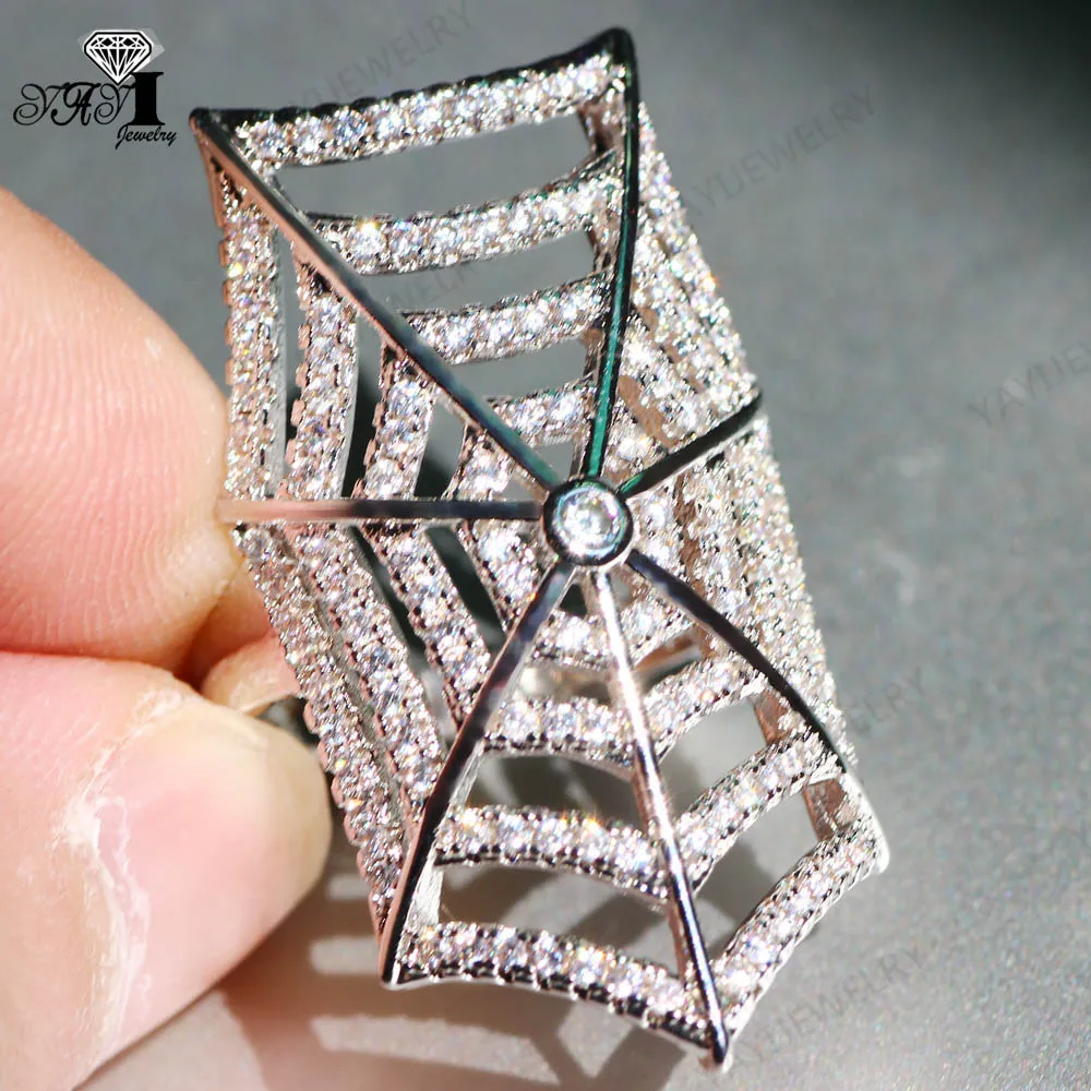 Ювелирные изделия YaYI огранка Принцесса 5.7CT белый циркон серьги из серебра