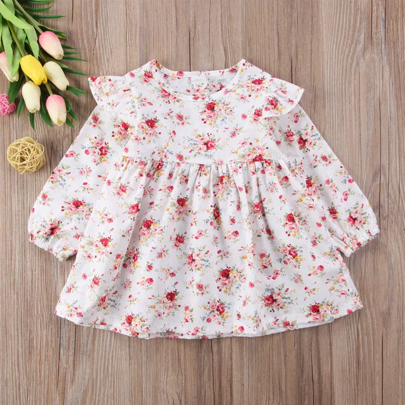 2017 Брендовое новое платье принцессы с цветочным рисунком для новорожденных