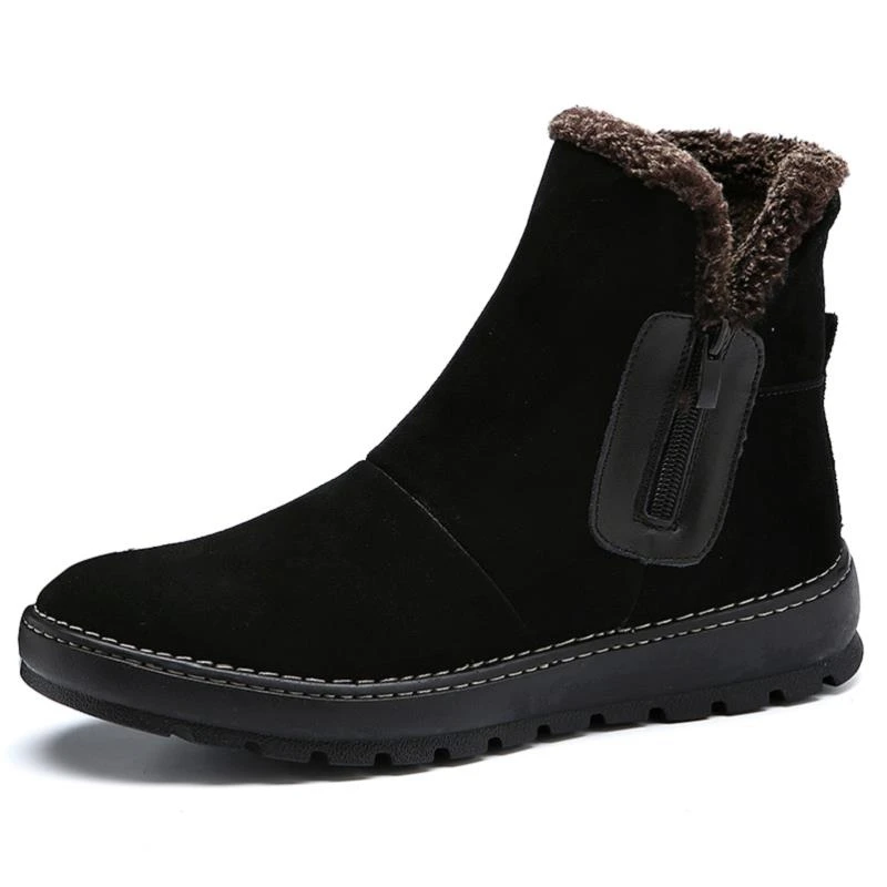 MYCOLEN/Зимние Теплые Оригинальные дизайнерские мужские зимние ботинки Цвет Черный