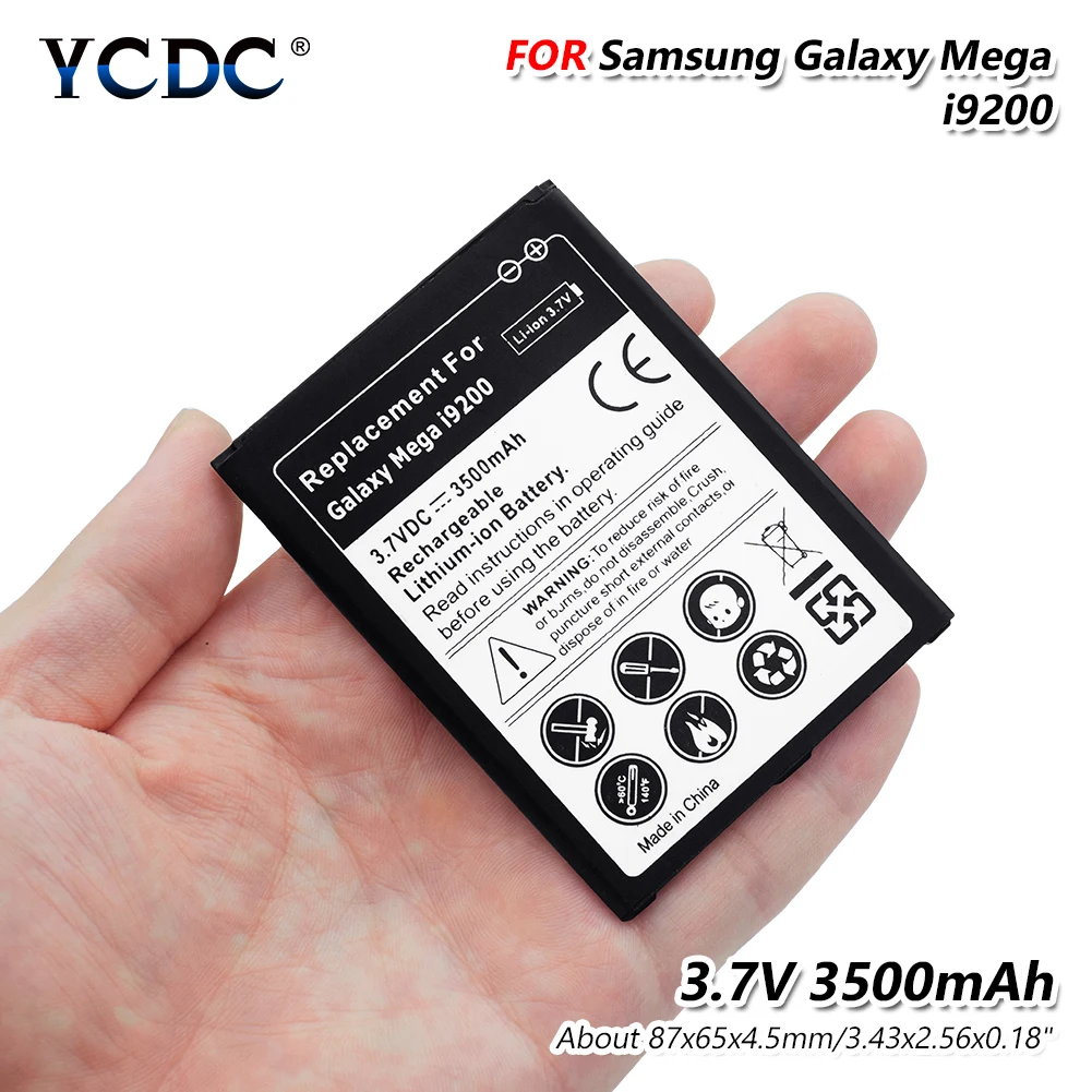 1 шт. 3500 мАч 3.7VDC запасная литий ионная батарея для Samsung Galaxy Mega 6 3 I9200 Generic