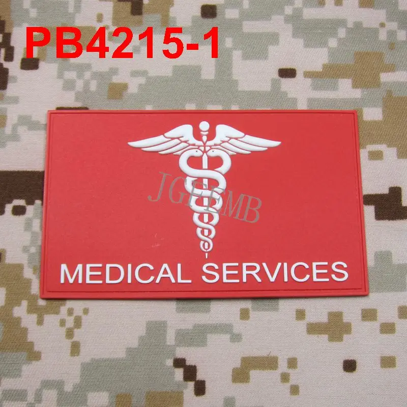 pb4215 luminous blue Медицинский техник фельдшер тактический боевой дух военный Красный Крест 3D ПВХ - Цвет: pb4215 luminous blue