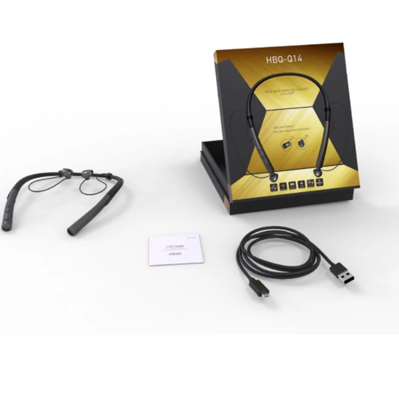 Беспроводной Bluetooth наушники стильные стереонаушники спортивные с защитой от