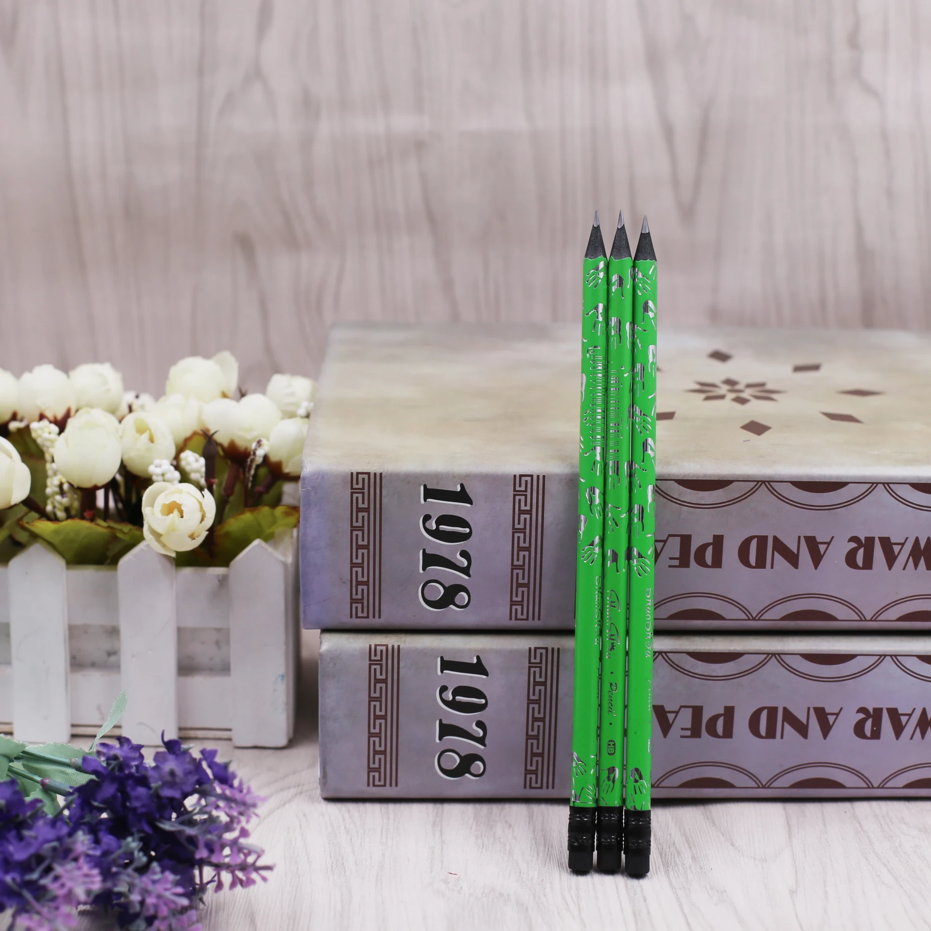 12 шт./лот HB хорошего качества рисунок ручной узор разноцветные Карандаши Канцелярские Принадлежности для офиса и школы