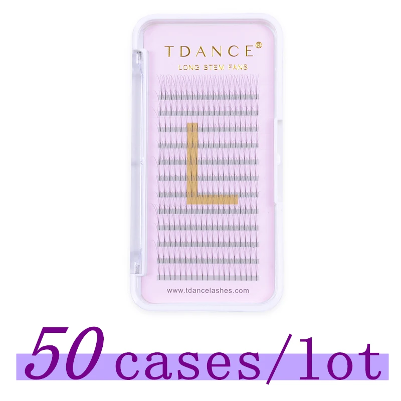 TDANCE 50 шт./партия наращивание ресниц термоскрепленный предварительно сделанный