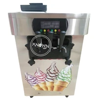 table top 18l mini soft ice cream milk shake vending machine with 3 flavors ice cream maker