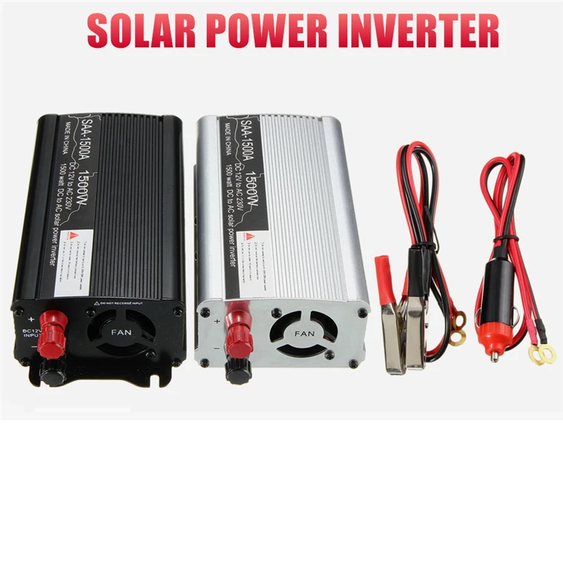 3000W солнечный инвертор 12V 220 В Модифицированная синус волна зарядных порта USB для автомобиля Зарядное устройство конвертер адаптер Напряжение трансформатор 1500W
