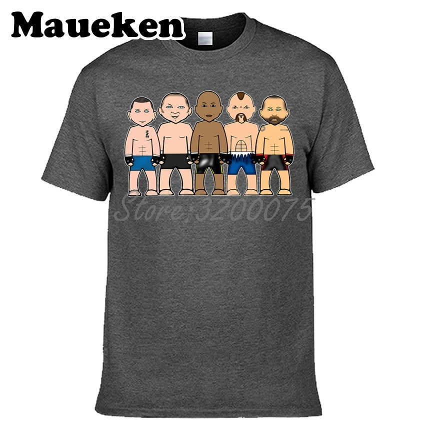 Men's CAGE FIGHTING LEGENDS Georges St Pierre Fedor Emelianenko Anderson Silva Wanderlei Chuck Liddell T-shirt tee | Мужская одежда