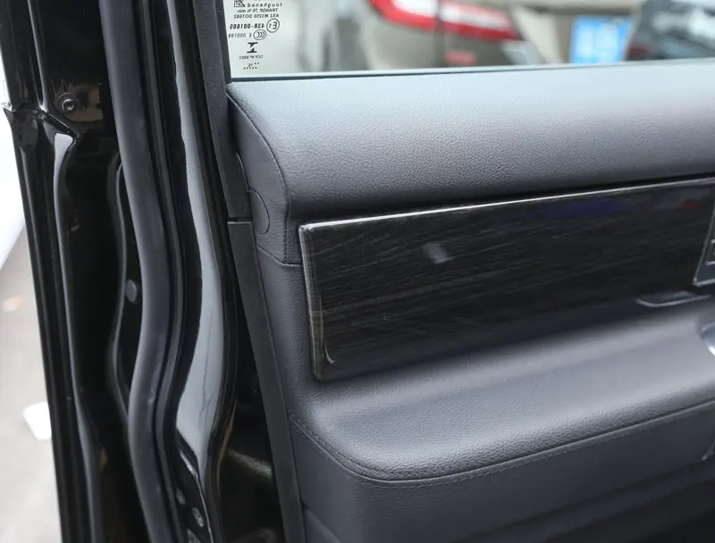 ABS черного дерева зерна салона автомобиля Дверная ручка Панель чехол накладка для Land Rover Discovery 4 LR4 2009- авто аксессуары