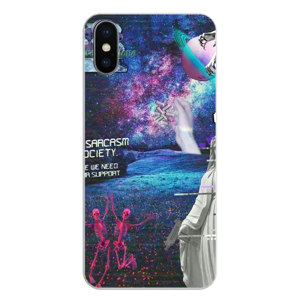 Прозрачные мягкие чехлы для Huawei P20 Lite Nova 2i 3i 3 GR3 Y6 Pro Y7 Y8 Y9 Prime 2018 2019 эстетика vaporwave |