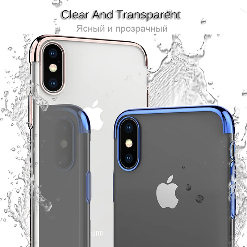 MOUSEMI For iPhone 7 8 6 X Case Silicone Soft Transparent Clear Funda Girl Phone Cases 6s Plus On Covers |