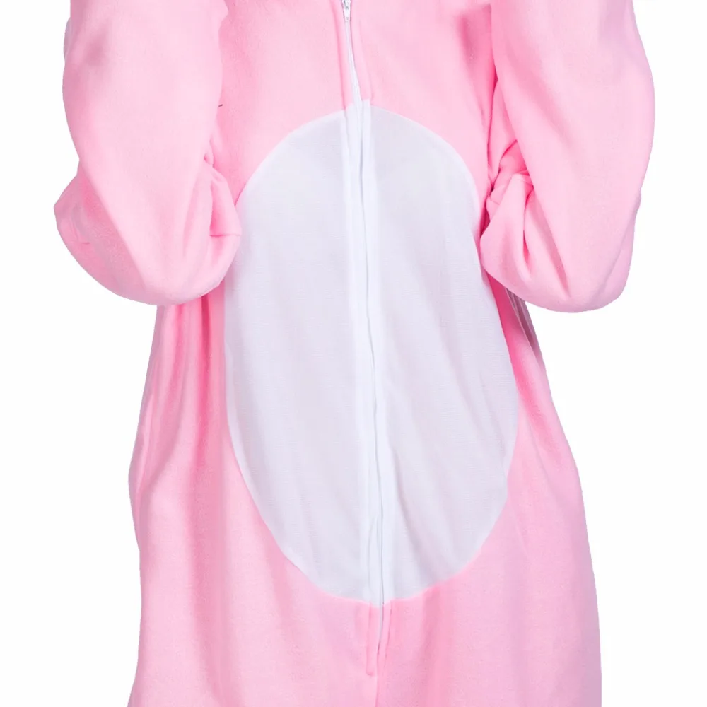 Милый комбинезон-комбинезон со зверями для взрослых розовый свинья унисекс