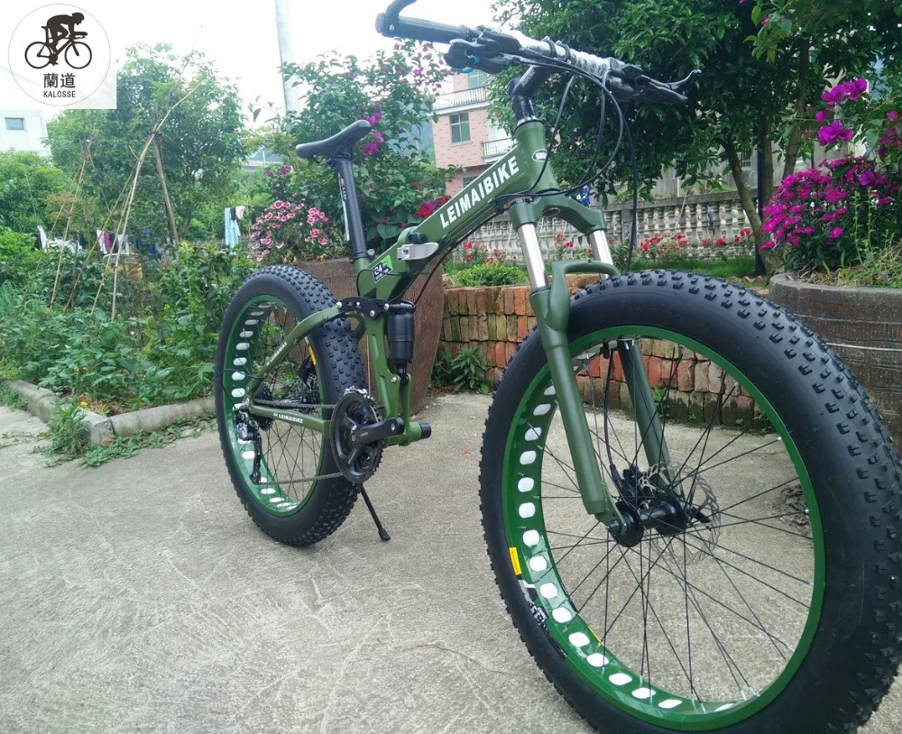 Складной горный велосипед Kalosse с полной подвеской Женский 21/24/27/30 скорости шины