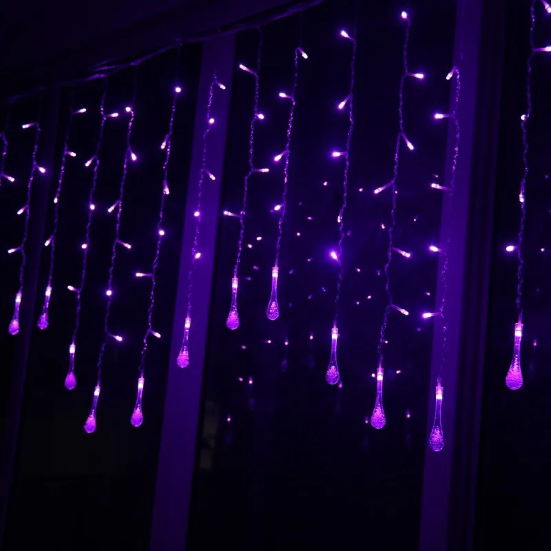 

LED Water Drops Ice Bar Lamp Strings Holiday Decoration Lamp Curtain Light Dropwater Lamp holiday led string light