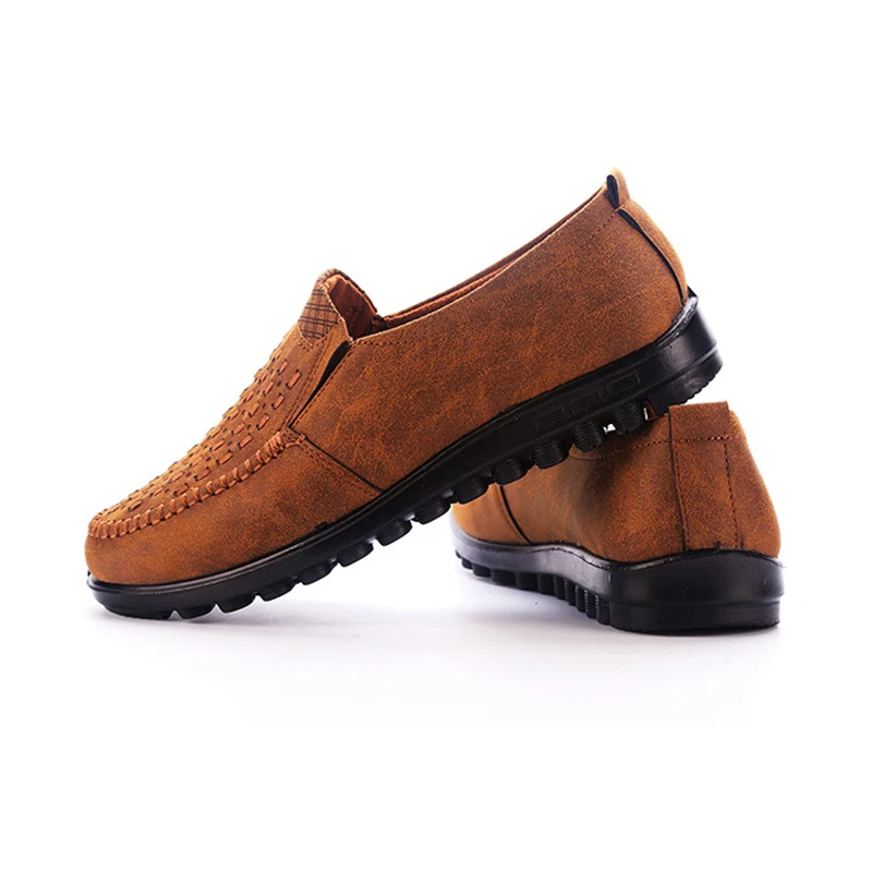 leather shoe for men Men's Leather coloring vintage comfortable breathable soft 2019 shoes 1623 | Обувь