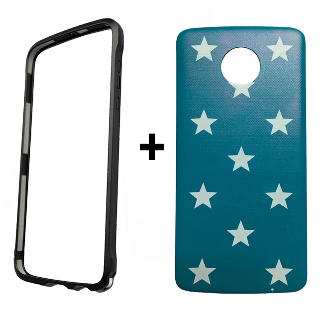 bumper and star Для moto Z3/Z3 play/Z2 play/Z2 force/Z4 анти-капля защитный бампер чехол для moto Mods задняя крышка чехол для moto Z4 - Цвет: bumper and star