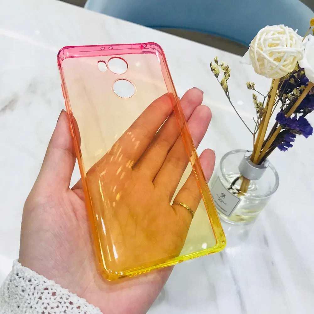 Силиконовый чехол для Xiaomi Redmi 4 Pro Note 4Pro 4X глобальная версия мягкий градиентный