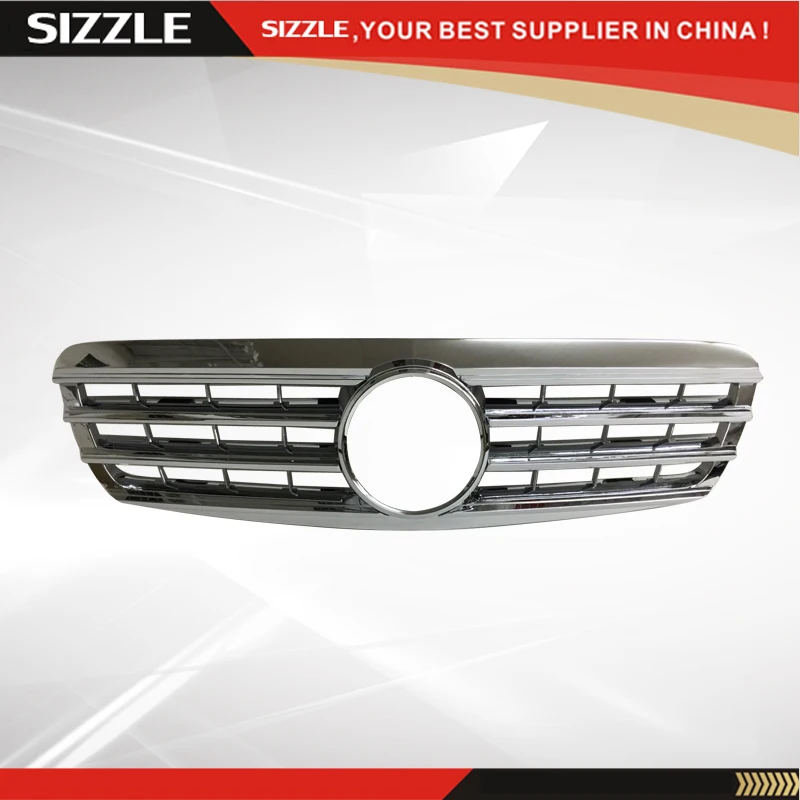 Пластиковая полностью хромированная Автомобильная Передняя решетка для Mercedes