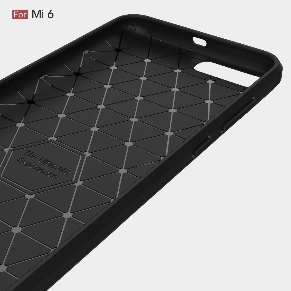 Чехол-накладка для Xiaomi mi6 M6 силикон углеродное волокно | Мобильные телефоны и