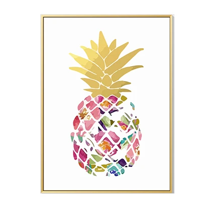 pineapple Современный желтый золотой ананас сегодня цитаты холст картины стены Искусство скандинавские плакаты картины для офиса гостиной домашний декор - Цвет: pineapple