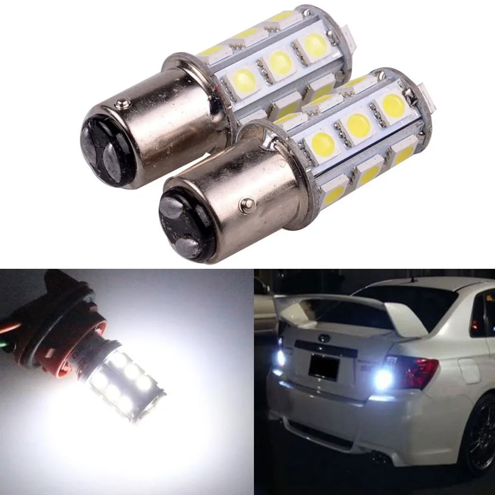 

2x P21W 1156 S25 Ba15s 1157 BAY15D 5050 SMD 18 LED Car Auto RV Tail Brake Turn Led Signals Parking led Lights Lamp Bulb 12V