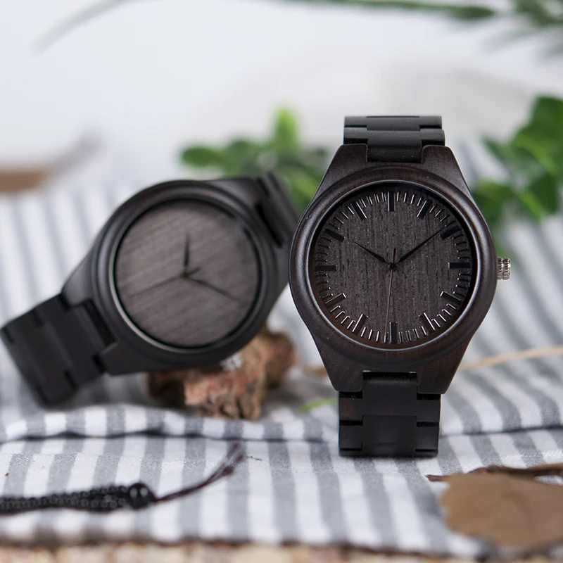 BOBO BIRD часы мужские Relogio Masculino из черного дерева наручные часы мужские повседневные Кварцевые reloj hombre в подарочной коробке логотип на заказ
