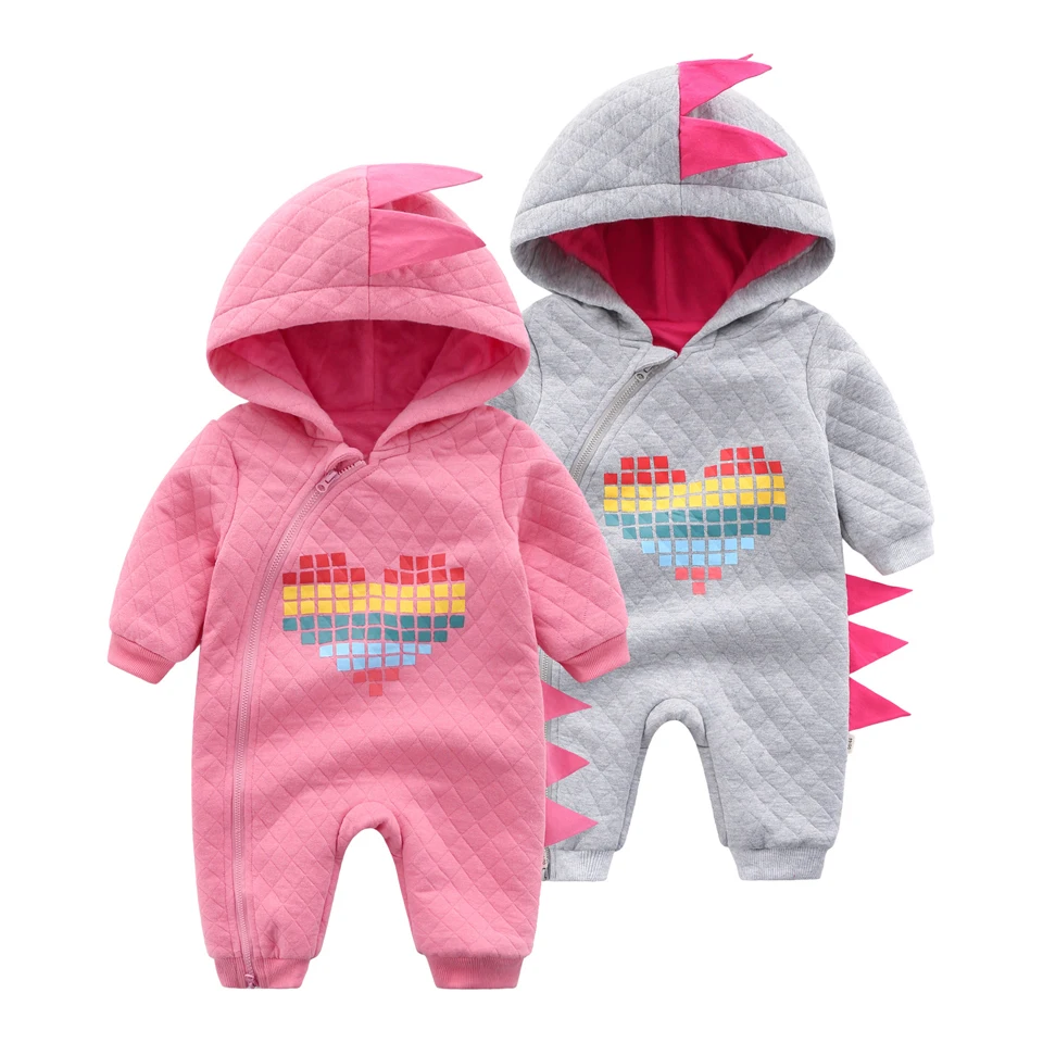 Toddler Newborn 3D Dinosaur Baby Boys Rompers Warm Spring Autumn Cotton Gilrs Jumpsuit Jumper Outfits tracksuit |