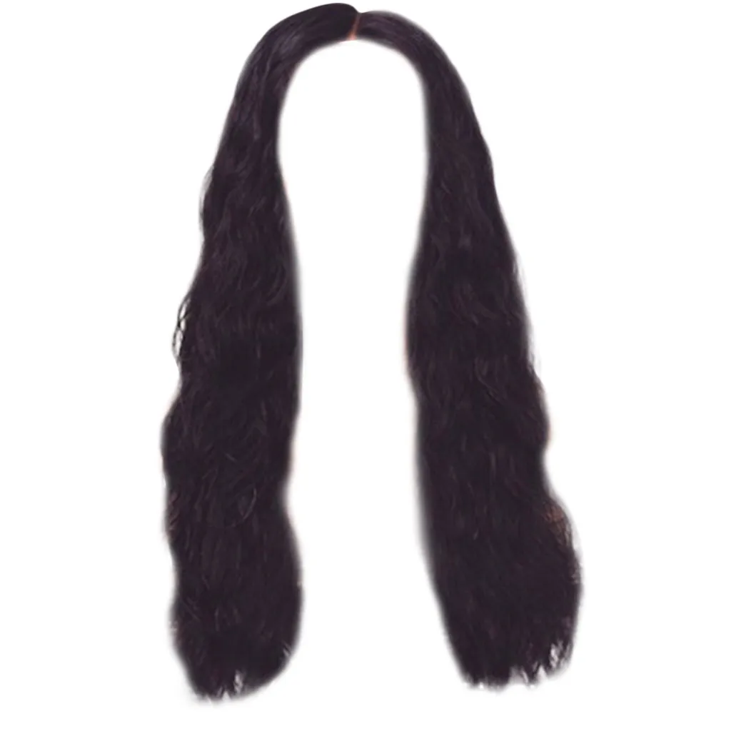 Парики из искусственных волос без шапочки-основы короткий волнистые черный