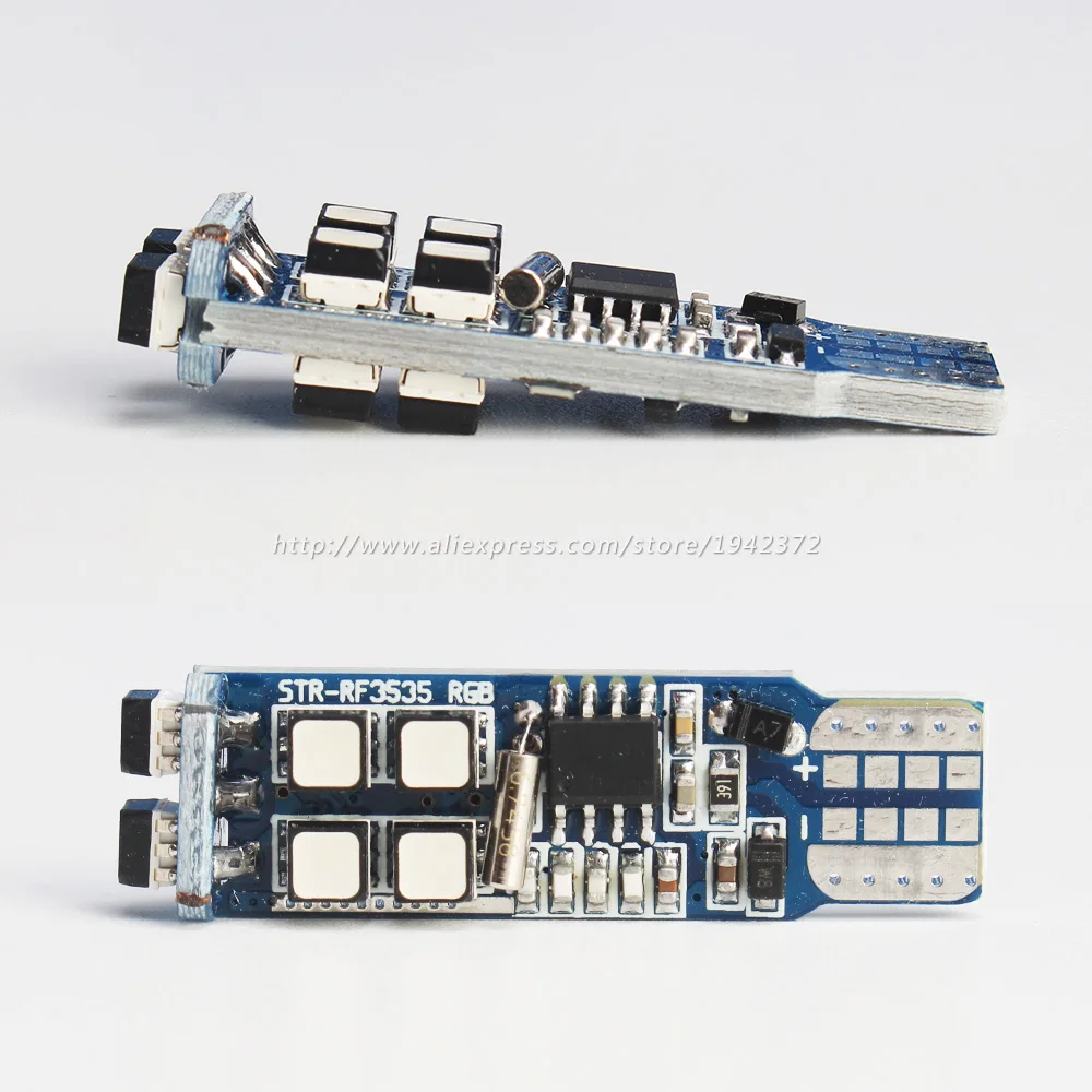 2 предмета в комплекте T10 W5W автомобильные лампы 12 V 10SMD высокое качество rgb с пультом дистанционного управления Управление 194 Стробоскопическая Светодиодная лампа для укладки волос