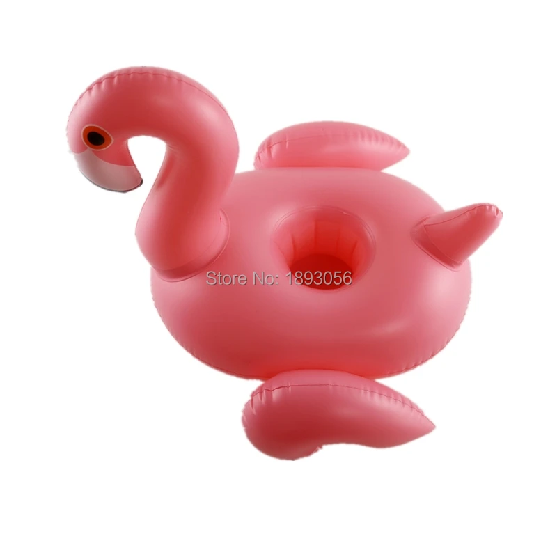 Мини милый забавный Розовый фламинго Плавающий надувной держатель для напитков