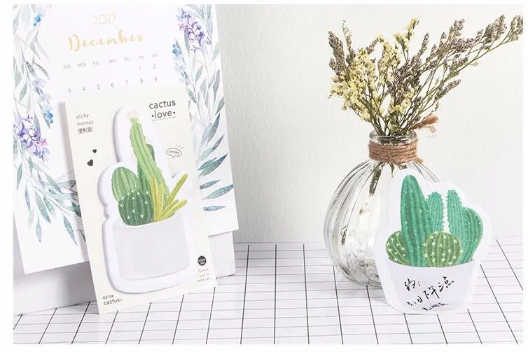 30 страниц/упаковка свежий кактус Love memo pad Sticky Notes Memo notebook канцелярские принадлежности Papelaria Escolar школьные принадлежности