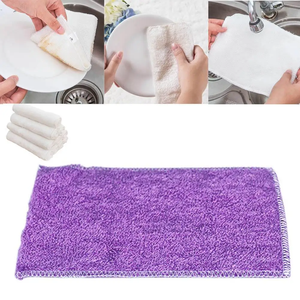 10 шт. салфетка для мытья из бамбукового волокна | Дом и сад